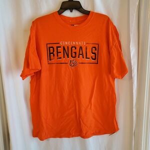 Cincinnati Bengals T-Shirt NFL Team Apparel Orange Short Sleeve‎ XL